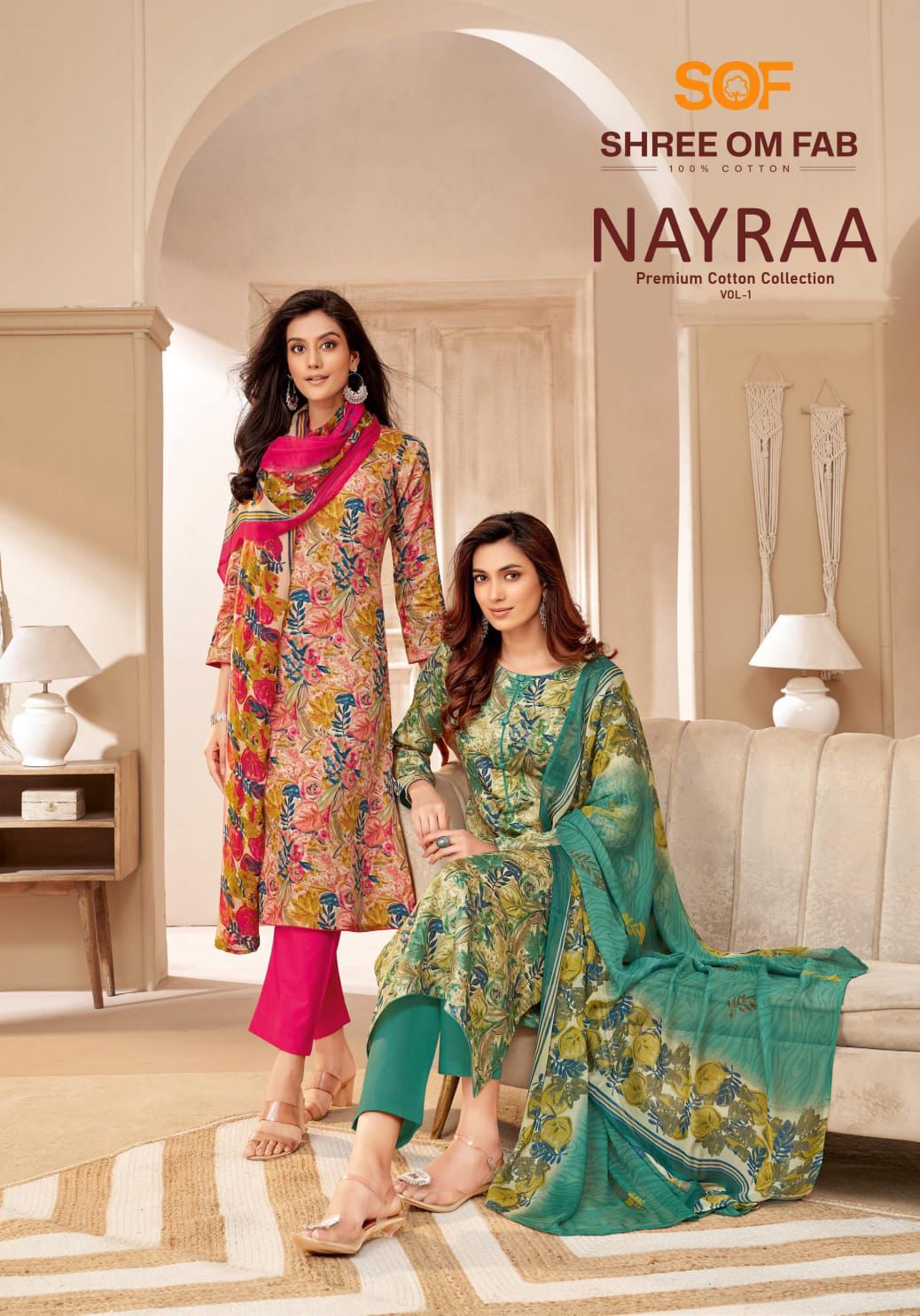 SHREE OM FAB NAYRAA VOL 1 COTTON SUITS CATALOG