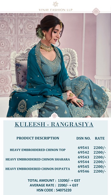 VINAY KULEESH RANGRASIYA HEAVY EMBROIDERED SUITS