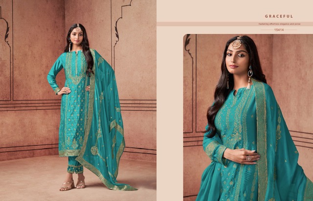 ZISA AURUM DESIGNER SILK EMBROIDERY SUITS