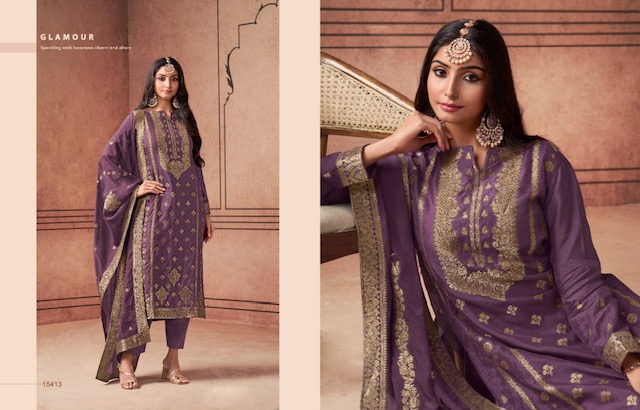 ZISA AURUM DESIGNER SILK EMBROIDERY SUITS