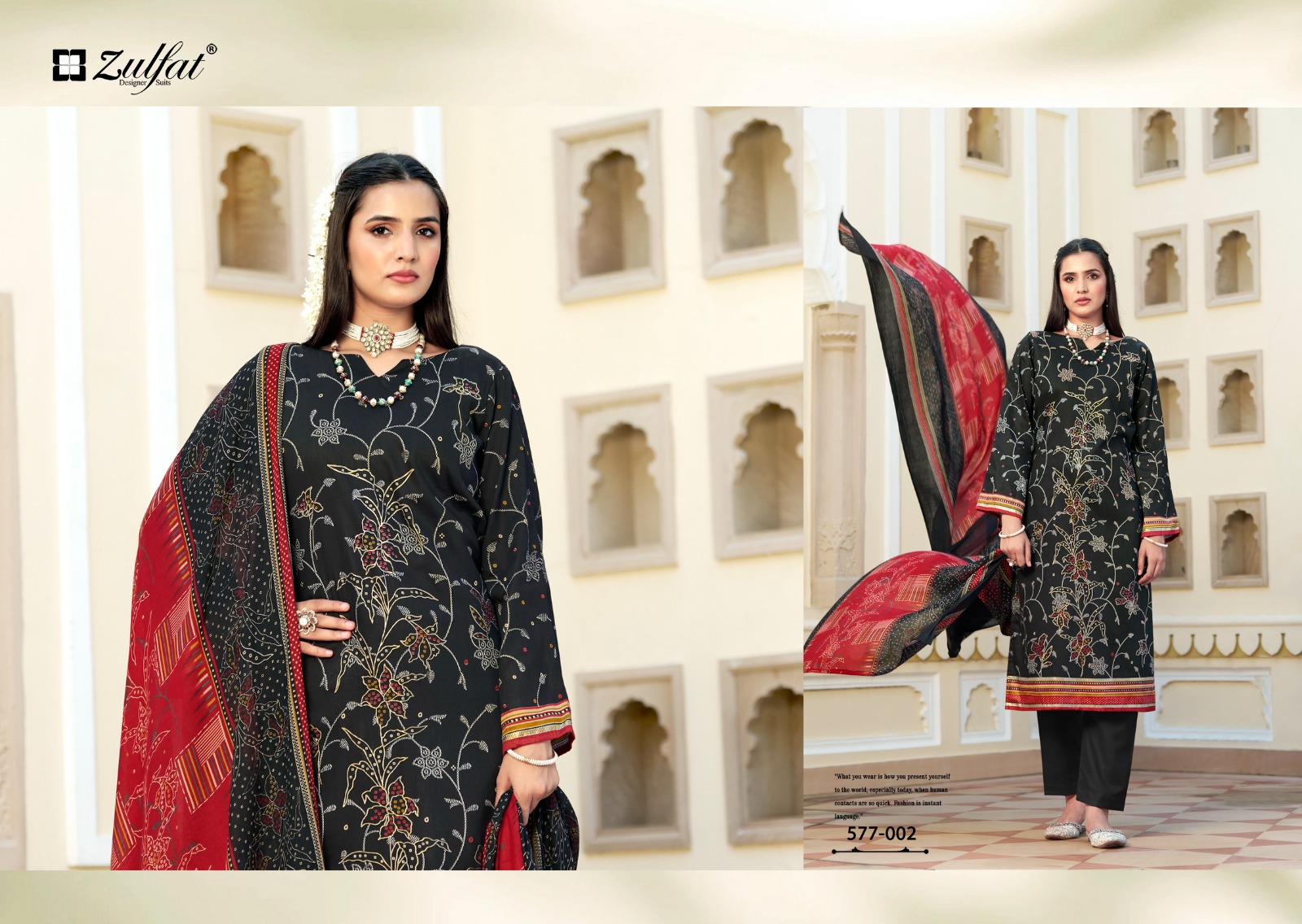 ZULFAT DESIGNER RAZIA PURE JAM COTTON SUITS