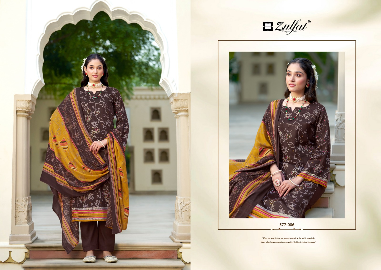 ZULFAT DESIGNER RAZIA PURE JAM COTTON SUITS