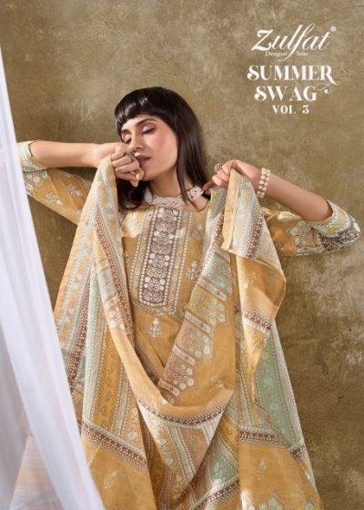 ZULFAT SUMMER SWAG VOL 3 PURE COTTON SUITS