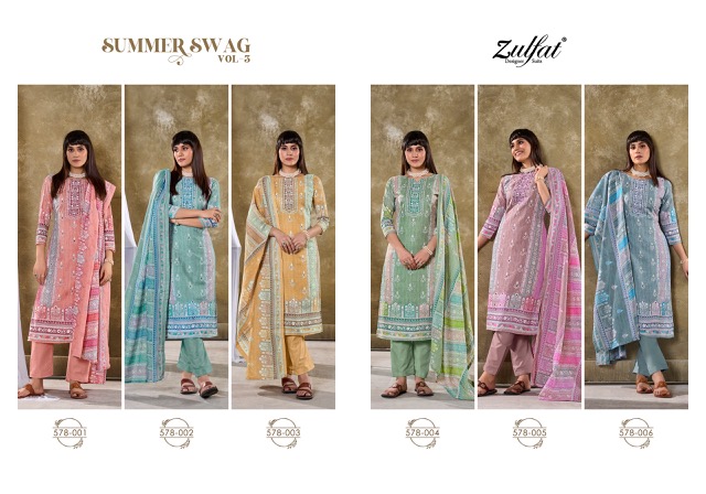 ZULFAT SUMMER SWAG VOL 3 PURE COTTON SUITS