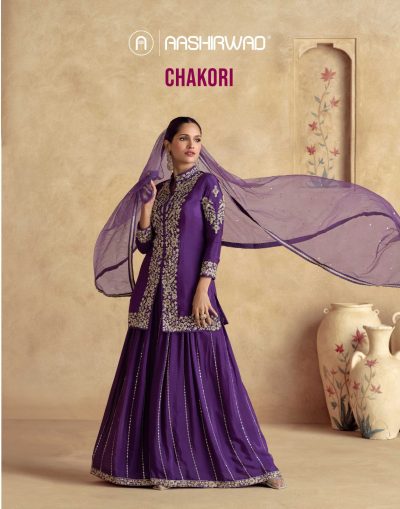 AASHIRWAD CREATION CHAKORI PREMIUM CHINNON SUITS