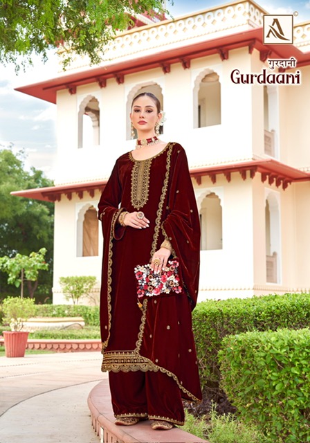 ALOK SUITS GURDAANI PREMIUM VELVET SUITS