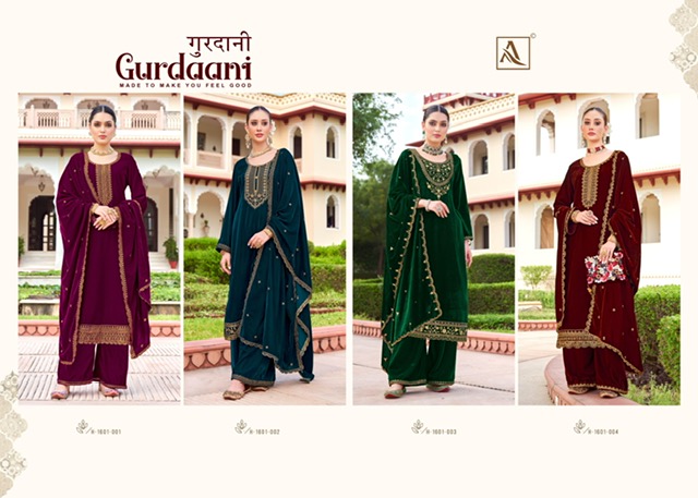 ALOK SUITS GURDAANI PREMIUM VELVET SUITS