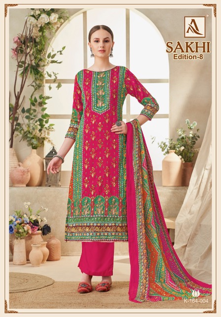 ALOK SUITS SAKHI EDITION 8 PURE ZAM PRINTED SUITS