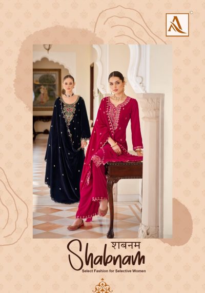 ALOK SUITS SHABNAM PREMIUM VELVET SUITS CATALOG