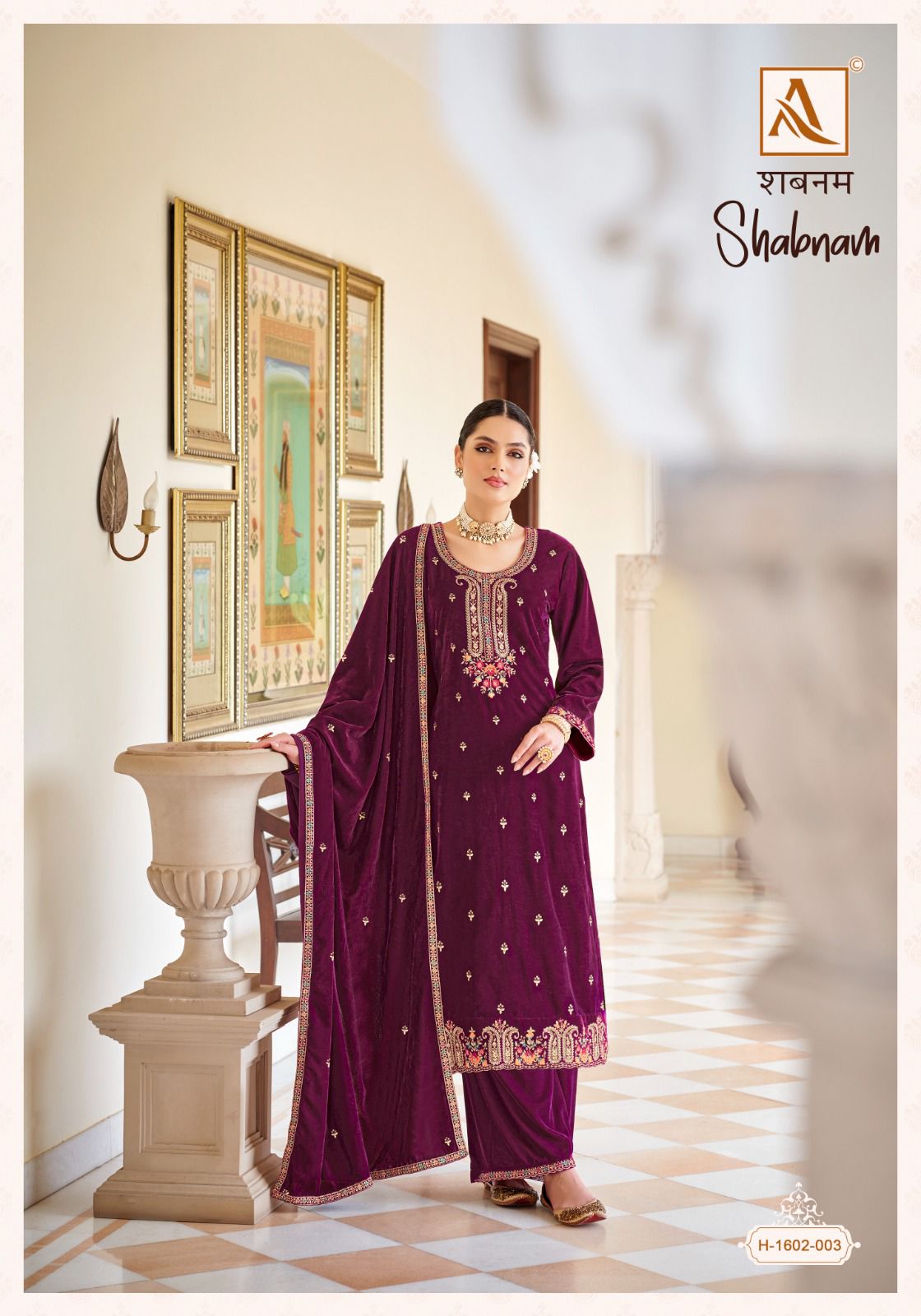 ALOK SUITS SHABNAM PREMIUM VELVET SUITS CATALOG