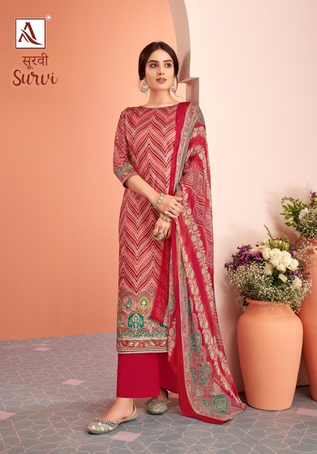 ALOK SUITS SURVI PURE ZAM PRINTED SUITS CATALOG