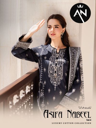 ASIFA NABEEL VOL 4 COTTON KARACHI SUITS