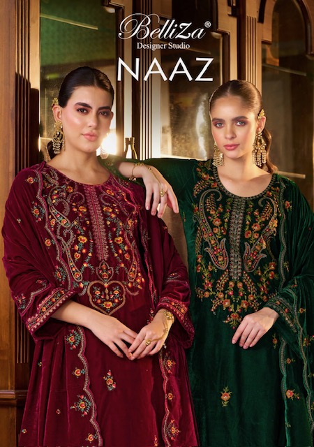 BELLIZA DESIGNER STUDIO NAAZ PURE VELVET SUITS