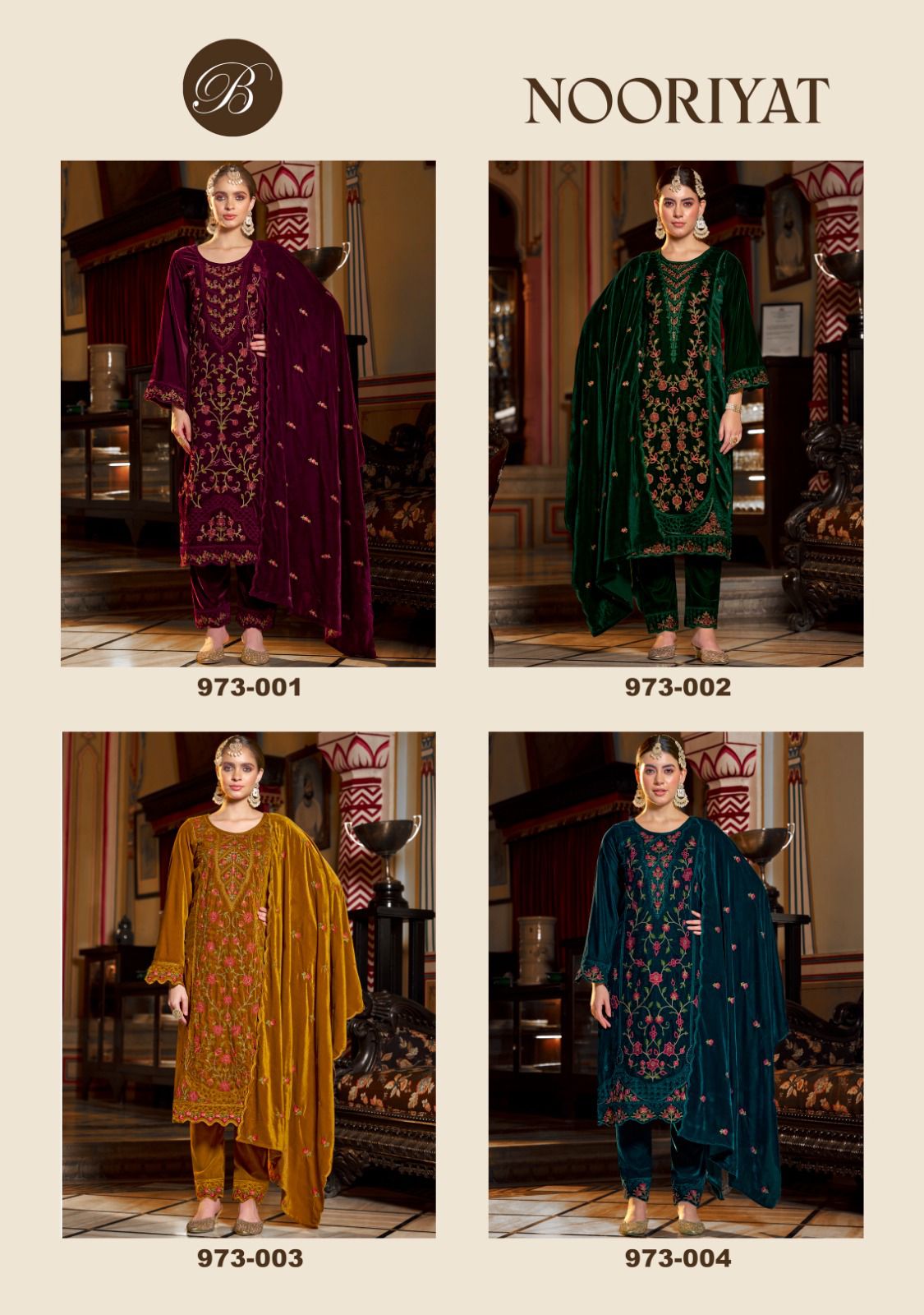 BELLIZA DESIGNER STUDIO NOORIYAT PURE VELVET SUITS