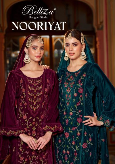 BELLIZA DESIGNER STUDIO NOORIYAT PURE VELVET SUITS