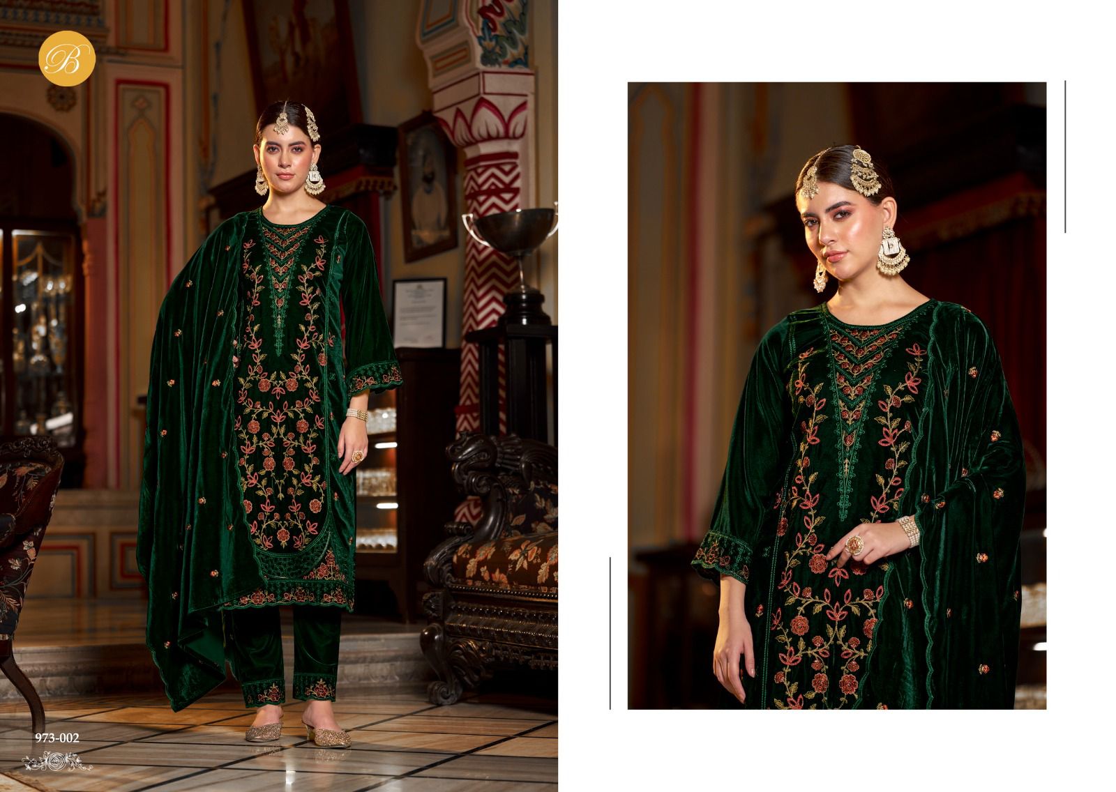 BELLIZA DESIGNER STUDIO NOORIYAT PURE VELVET SUITS