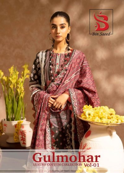 BIN SAEED GULMOHAR VOL 1 PURE COTTON SUITS