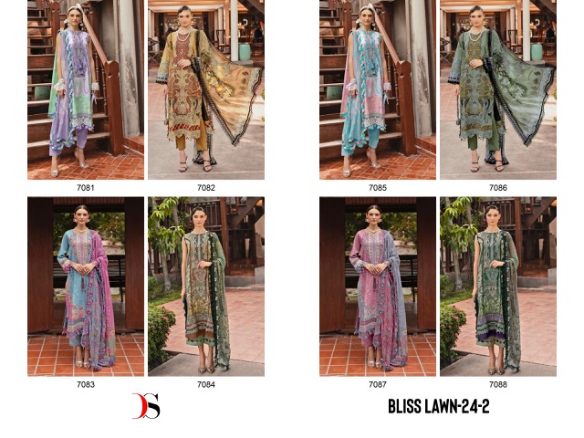 DEEPSY SUITS BLISS LAWN 24-2 PAKISTANI SUITS CATALOG