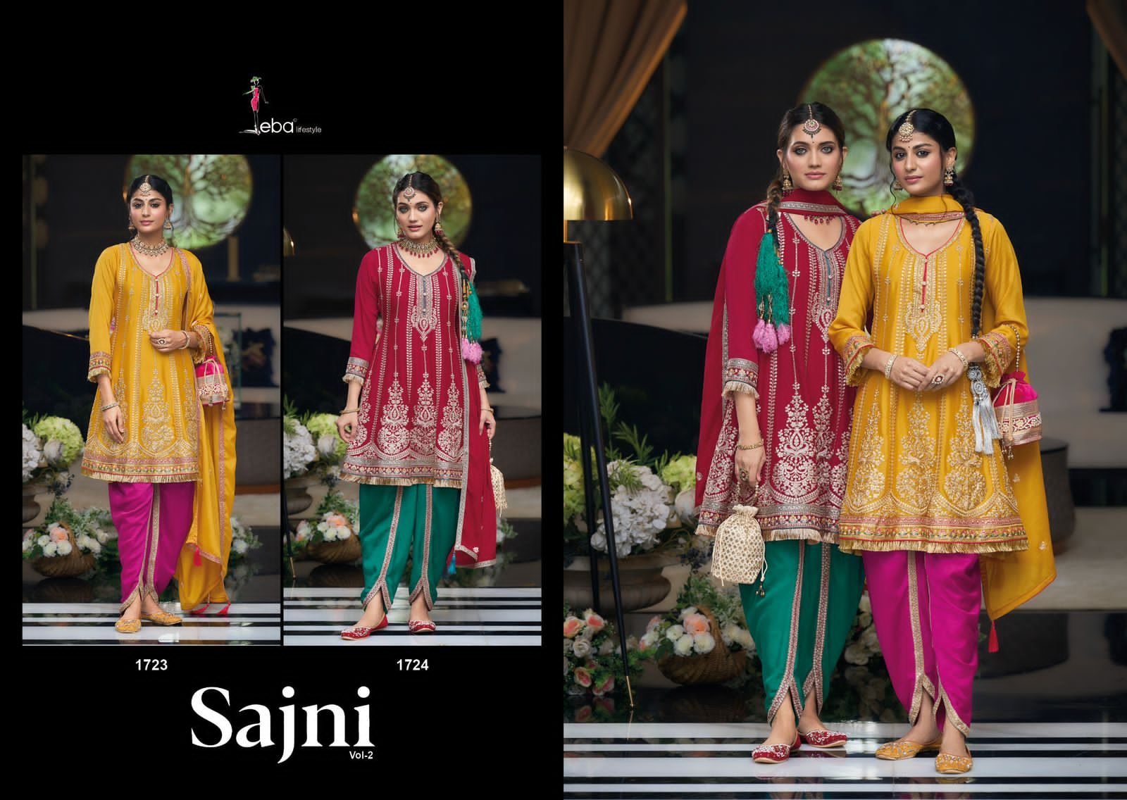 EBA LIFESTYLE SAJNI VOL 2 READYMADE CHINNON SUITS