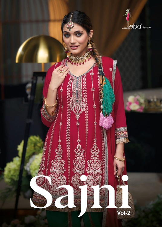 EBA LIFESTYLE SAJNI VOL 2 READYMADE CHINNON SUITS