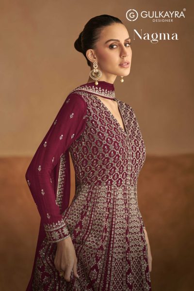 GULKAYRA DESIGNER NAGMA READYMADE CHINNON SUITS