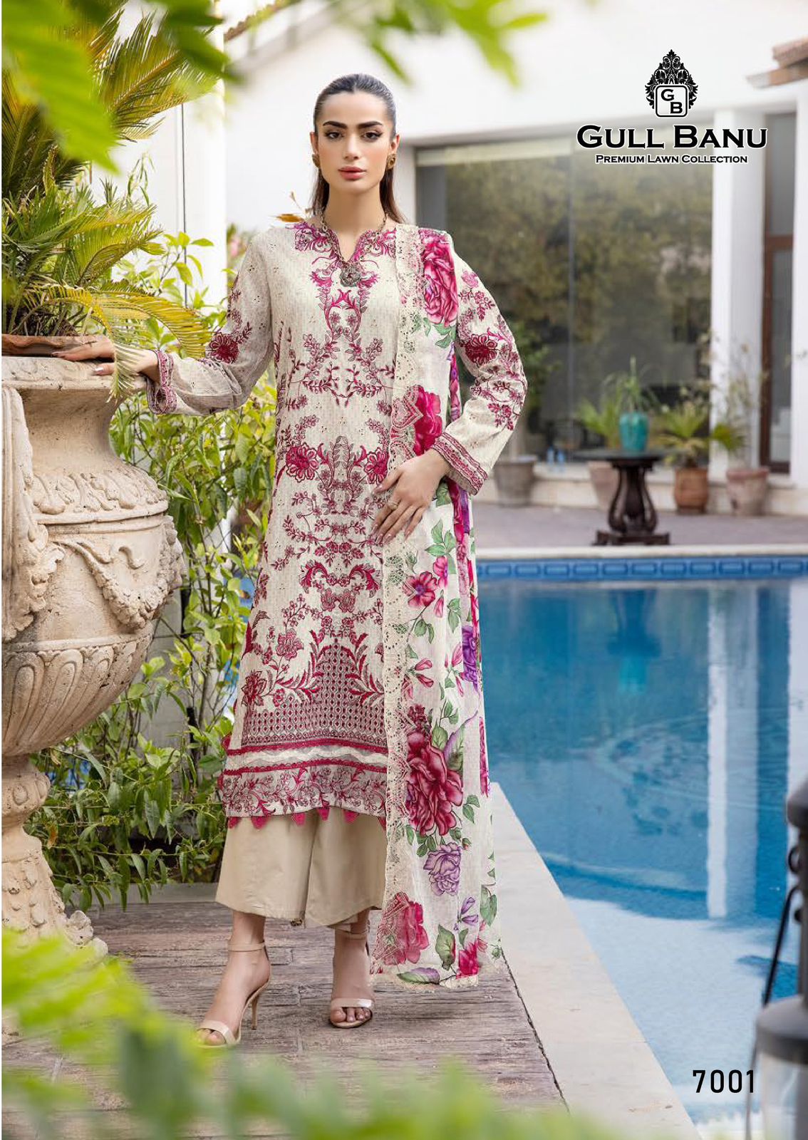 GULL BANU VOL 7 PURE LAWN SUITS CATALOGUE