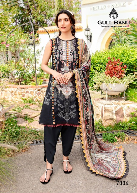 GULL BANU VOL 7 PURE LAWN SUITS CATALOGUE