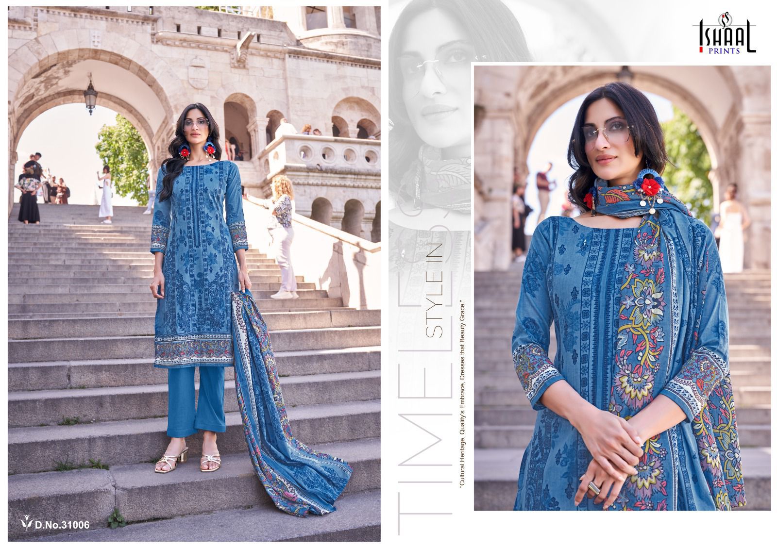 ISHAAL PRINTS GULMOHAR COMBO 2024 PURE LAWN SUITS