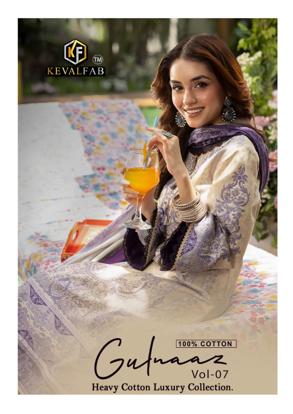 KEVAL FAB GULNAAZ VOL 7 LAWN COTTON SUITS