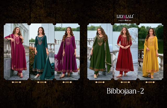 LILY & LALI BIBBOJAAN VOL 2 READYMADE ANARKALI KURTIS