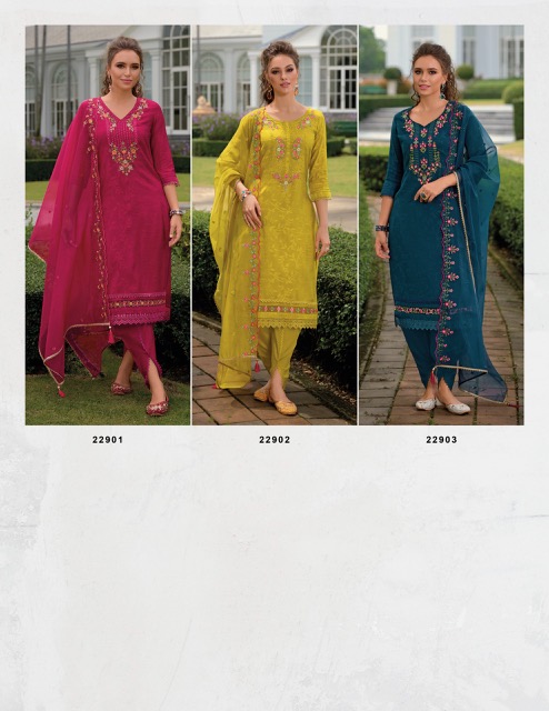 LILY & LALI MIRAAN VOL 3 READYMADE HANDWORK KURTIS