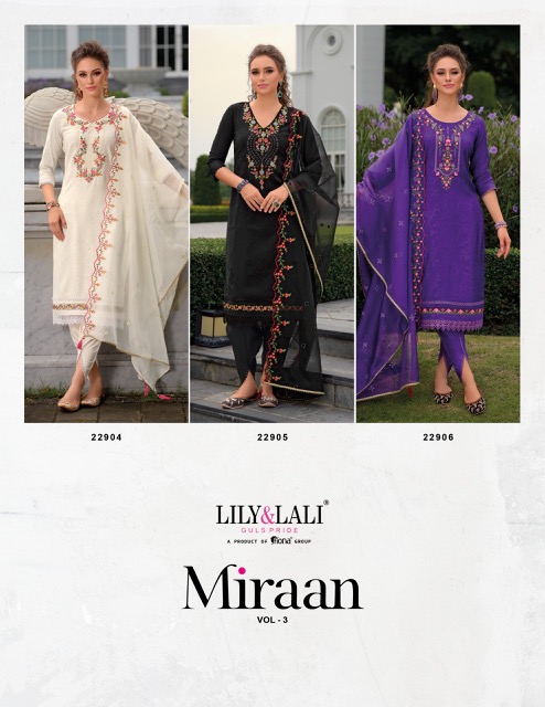 LILY & LALI MIRAAN VOL 3 READYMADE HANDWORK KURTIS