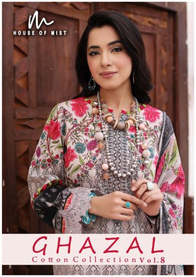 MIST GHAZAL VOL 8 PURE COTTON LAWN SUITS