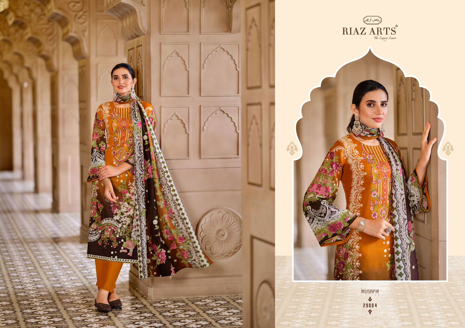 RIAZ ARTS MUSAFIR VOL 18 PURE KARACHI LAWN SUITS