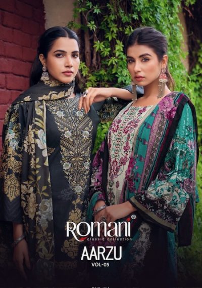 ROMANI AARZU VOL 5 PURE COTTON SUITS SURAT