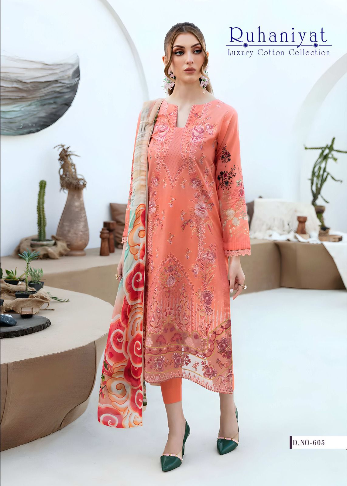 RUHANIYAT VOL 6 COTTON KARACHI SUITS SUPPLIER