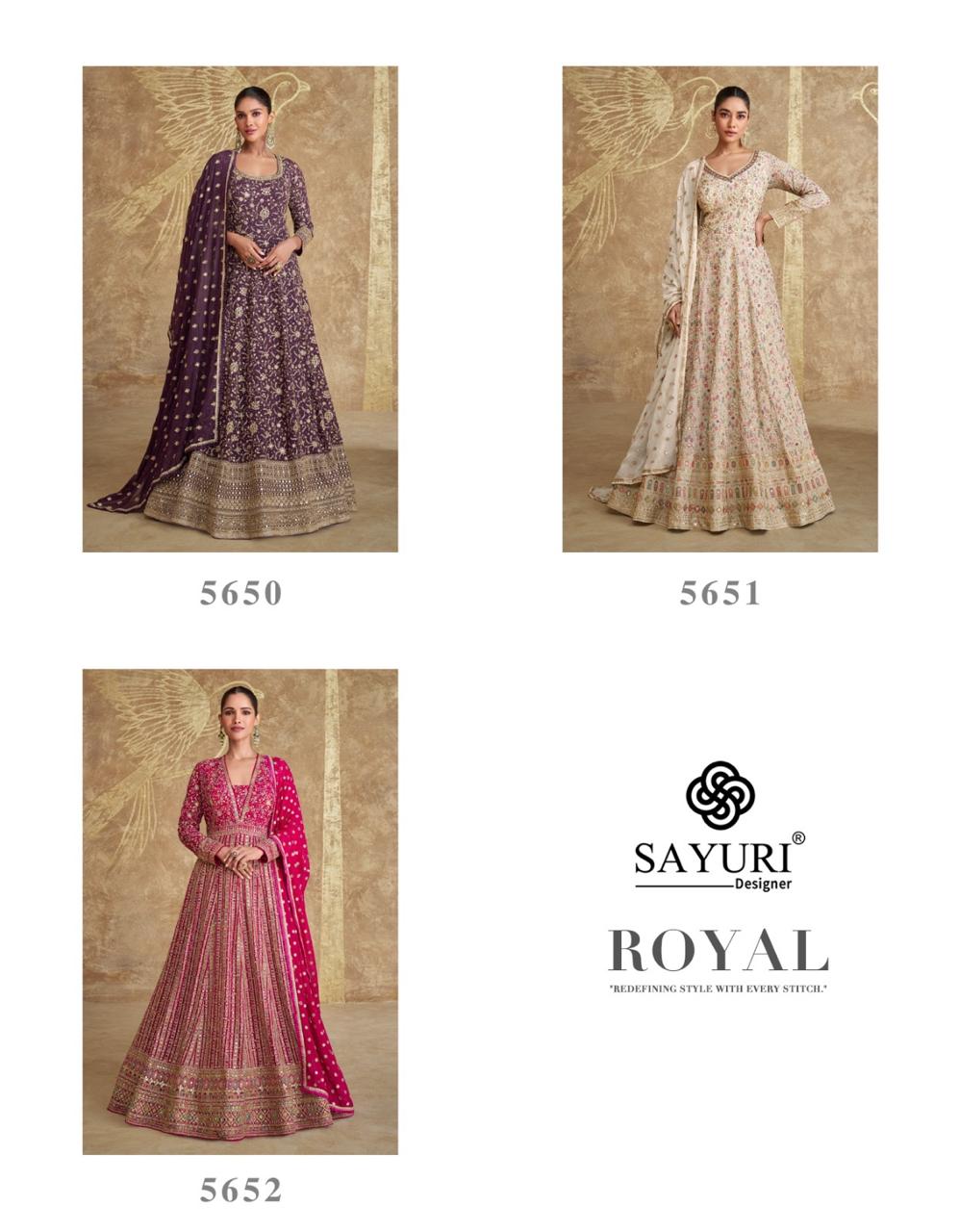 SAYURI DESIGNER ROYAL PARTY WEAR GEORGETTE SUITS