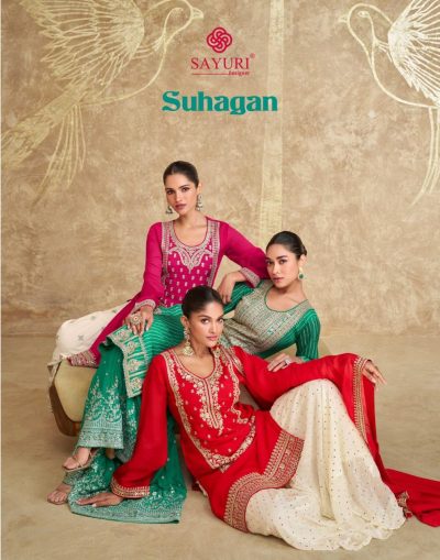 SAYURI DESIGNER SUHAGAN DESIGNER GHARARA SUITS