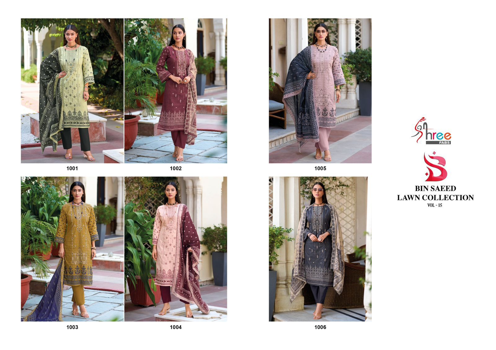 SHREE FABS BIN SAEED VOL 15 LAWN COLLECTION