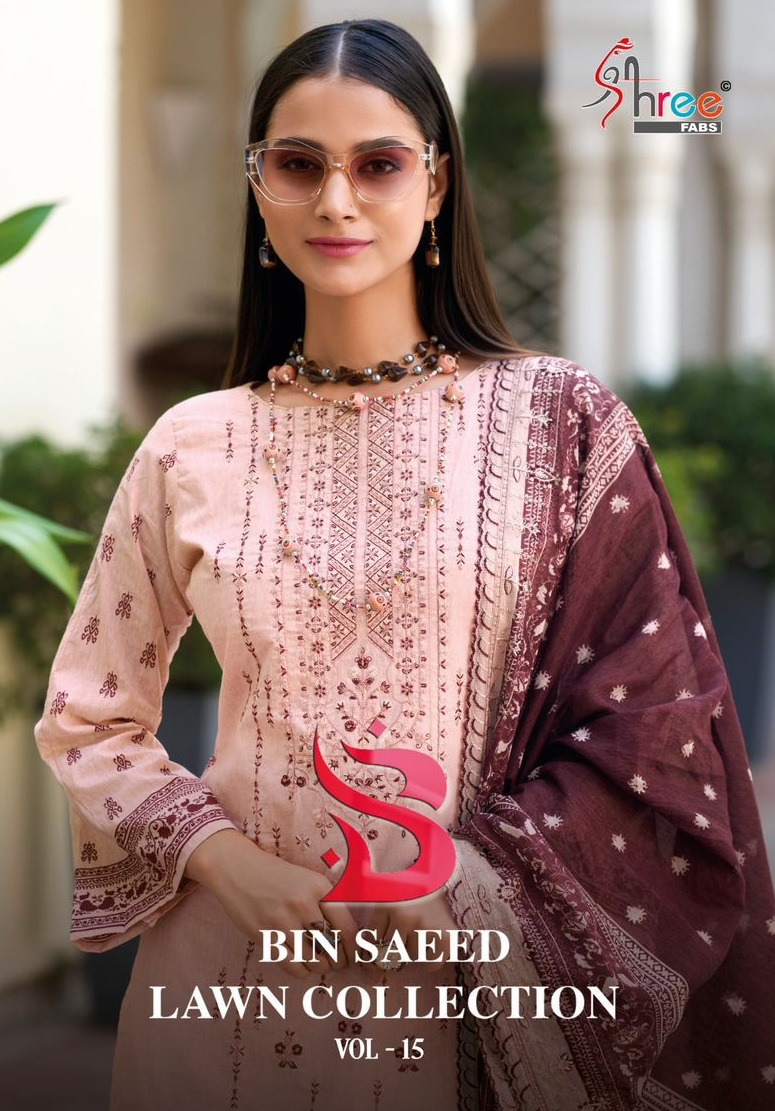 SHREE FABS BIN SAEED VOL 15 LAWN COLLECTION