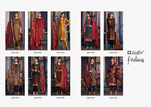 ZULFAT DESIGNER STUDIO FIRDAUS PASHMINA WINTER SUITS