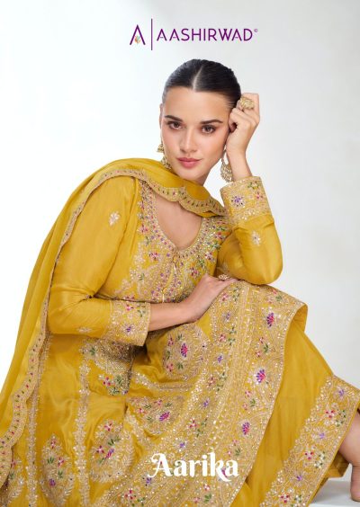 AASHIRWAD CREATION AARIKA CHINNON SILK SUITS