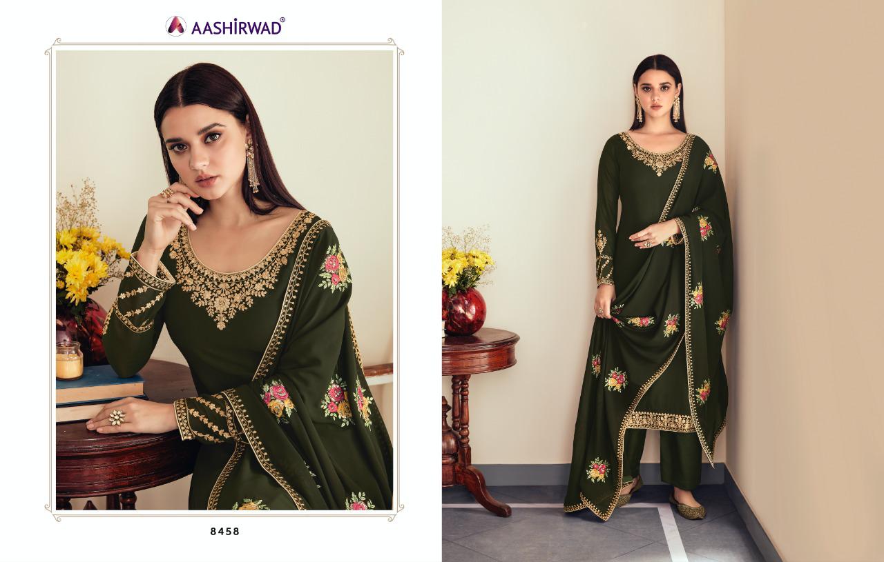 AASHIRWAD CREATION SUNEHRI GEORGETTE SALWAR KAMEEZ