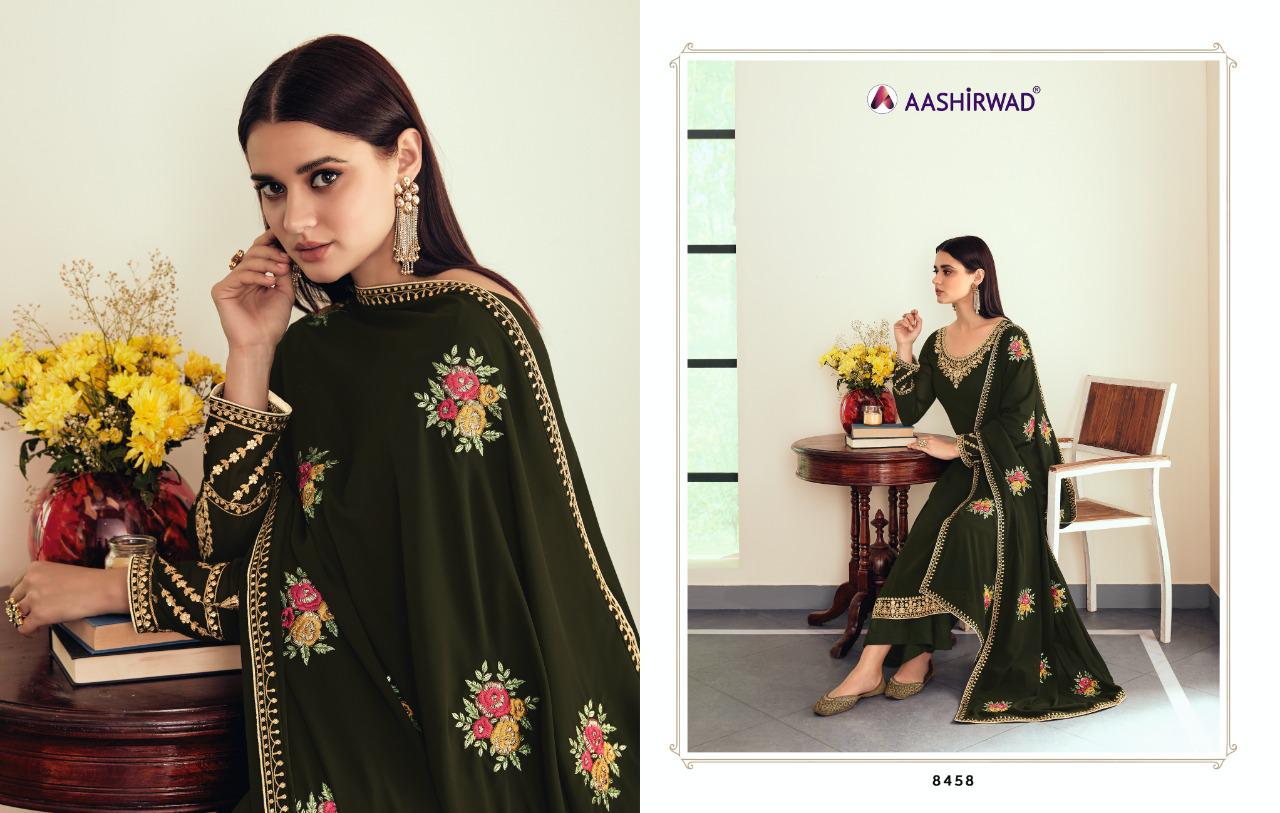 AASHIRWAD CREATION SUNEHRI GEORGETTE SALWAR KAMEEZ