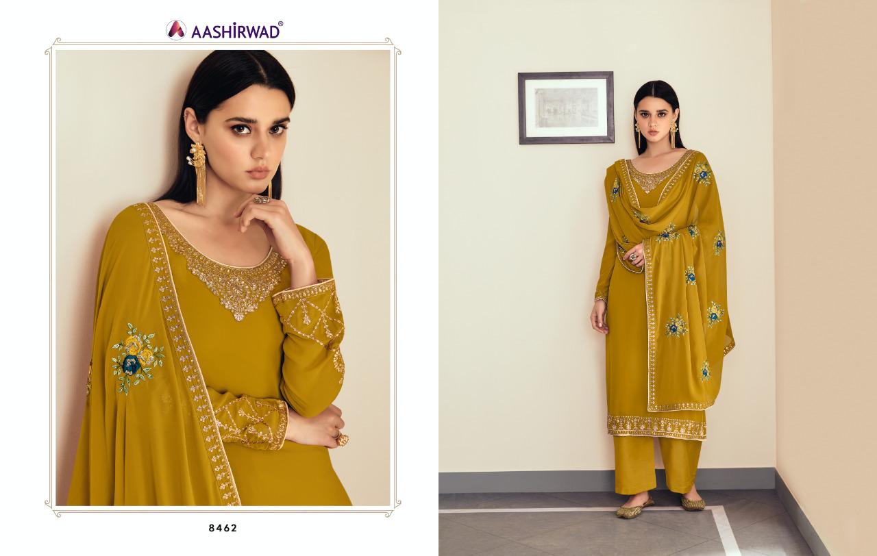 AASHIRWAD CREATION SUNEHRI GEORGETTE SALWAR KAMEEZ