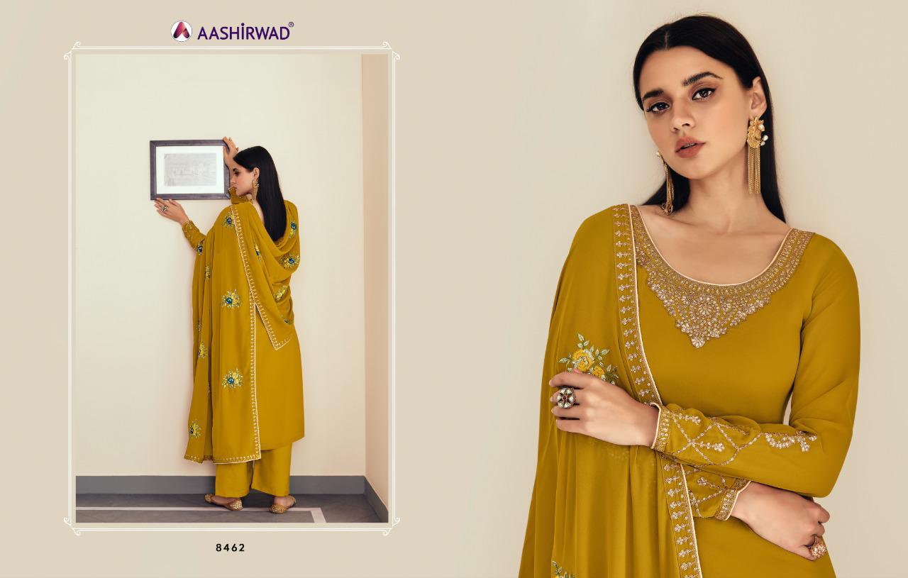 AASHIRWAD CREATION SUNEHRI GEORGETTE SALWAR KAMEEZ