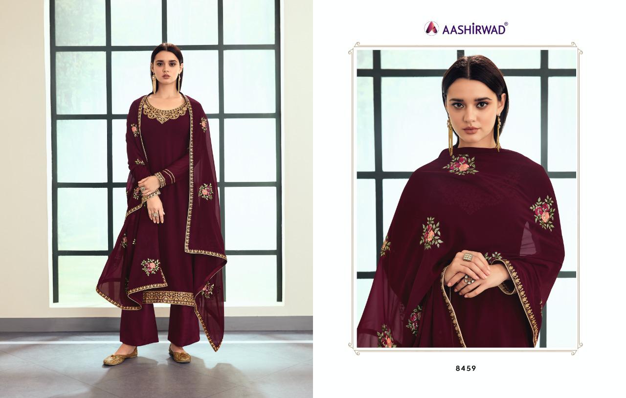 AASHIRWAD CREATION SUNEHRI GEORGETTE SALWAR KAMEEZ