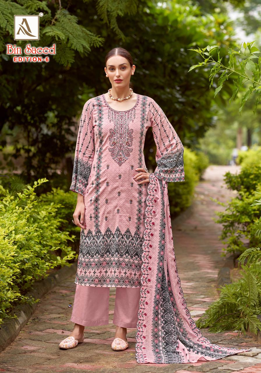 ALOK SUIT BIN SAEED EDITION 6 PURE COTTON SUITS WHOLESALE