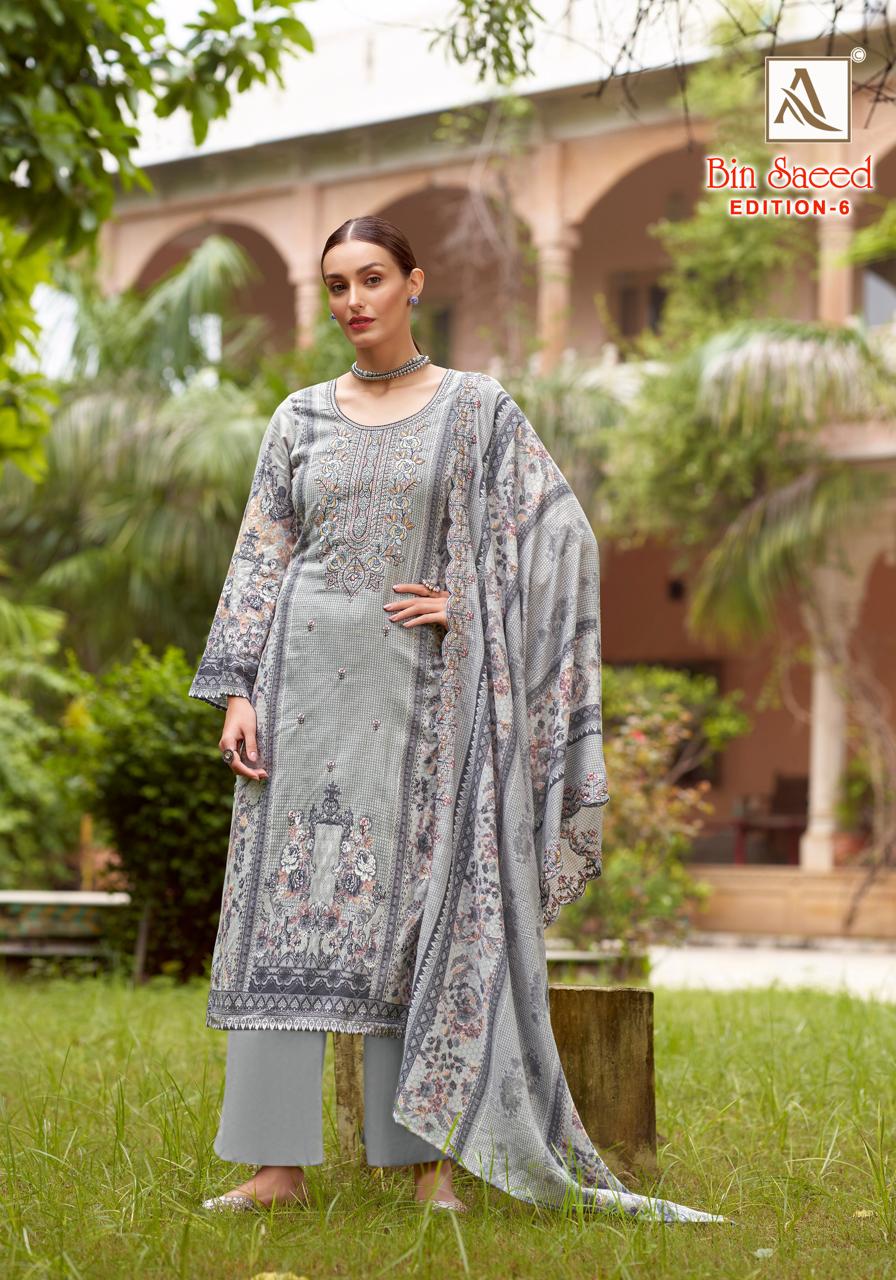 ALOK SUIT BIN SAEED EDITION 6 PURE COTTON SUITS WHOLESALE