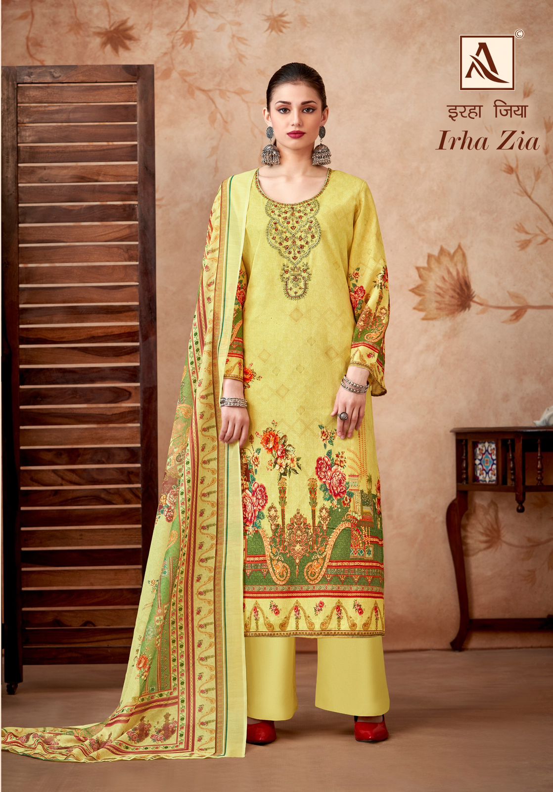 ALOK SUIT IRHA ZIA PURE COTTON SALWAR SUITS SUPPLIER